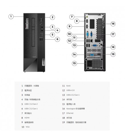 聯想 Lenovo ThinkCentre Neo 50s Gen 3 桌上電腦 (i5-12500, 8+512GB SSD) - 11SXS02300