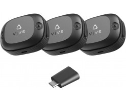 HTC宏達電 VIVE Ultimate Tracker，3 個追蹤器 + 1 個適配器 — VR 全身追蹤 - 3 VIVE Ultimate Tracker + 1 VIVE Wireless Dongle