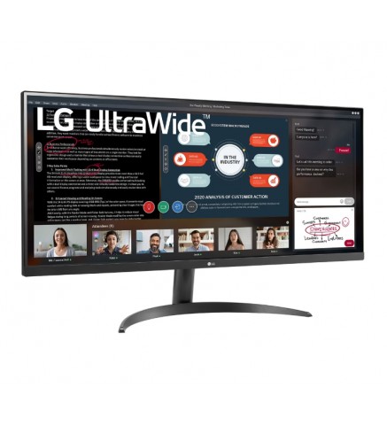 LG樂金 34 吋 21:9 UltraWide™ 全高清 IPS 顯示器，兼容 AMD FreeSync™ - 34WP500-B/EP