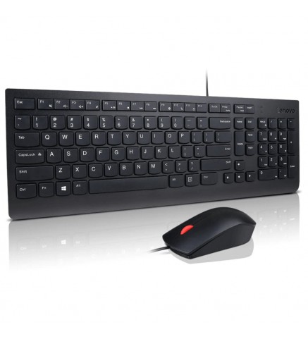 Lenovo 聯想Essential有線組合鍵盤和鼠標/滑鼠（美國英語103P） - 4X30L79883