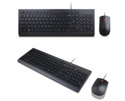 Lenovo 聯想Essential有線鍵盤和鼠標/滑鼠組合 - 4X30L79890