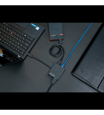 Lenovo 聯想 USB-C 旅行集線器/擴充配接器 - 4X90M60789