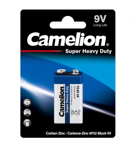 Camelion - 9V高能碳性電池 (咭裝) - 6F22-BP1B
