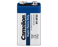 Camelion - 9V high-energy carbon battery (Plastic film packaging) - 6F22-SP1B