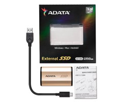 ADATA 威剛科技SE730H外部固態驅動器/外置式硬碟 - ASE730H-256GU31-CGD