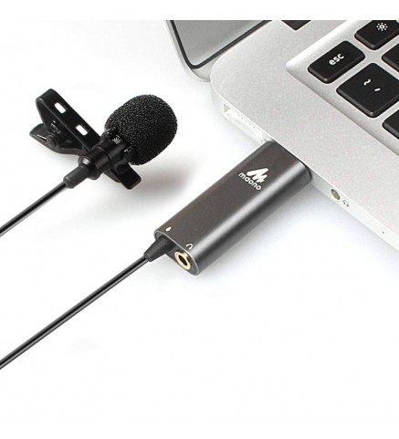 MAONO 閃克 - 內置 USB 聲卡 領夾式麥克風 - AU-UL20