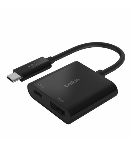 BELKIN貝爾金 - USB-C 轉 HDMI 充電轉接器 (60W) - AVC002BTBK