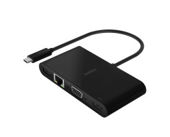 BELKIN貝爾金 - USB-C® 多媒體充電轉接器 (100W)（黑色） - AVC004BTBK