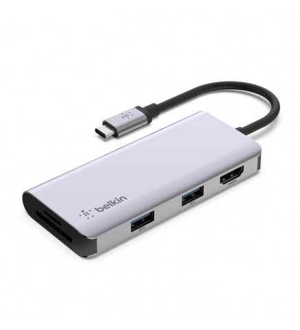 BELKIN貝爾金 - Connect USB-C® 5 合 1 高速多媒體集線器 - AVC007BTSGY