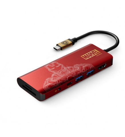 BELKIN貝爾金 - Connect USB-C® 7 合 1 高速多媒體集線器 (100W) (Marvel 系列) (鋼鐵俠) （紅色） - AVC009QCBG-DY