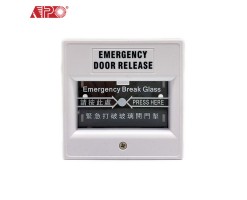 APO/AEI Break Glass Emergency Door Opener/Button White Color - BGD1-WI