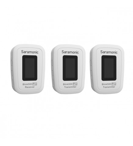 Saramonic 楓笛 - 一對二 無線單反領夾咪 - 白色 - BLINK500 PRO B2 2.4Ghz (White)