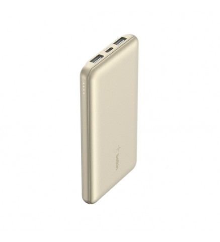 BELKIN貝爾金 - BoostCharge 便攜式行動電源 10000mAh - 金色 - BPB011BTGD