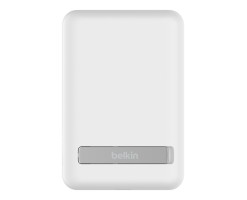 BELKIN貝爾金 - BoostCharge 磁力無線行動充電器 5K+支架（白色） - BPD004BTWT