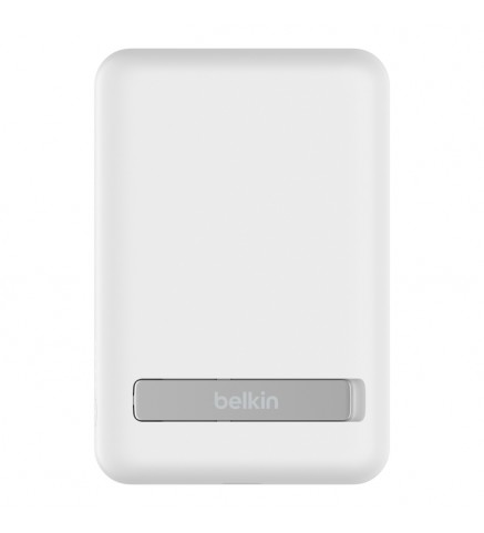 BELKIN貝爾金 - BoostCharge 磁力無線行動充電器 5K+支架（白色） - BPD004BTWT