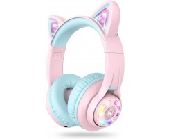 iClever Cat Ear Bluetooth Kids Headphones - BTH13 CAT Pink
