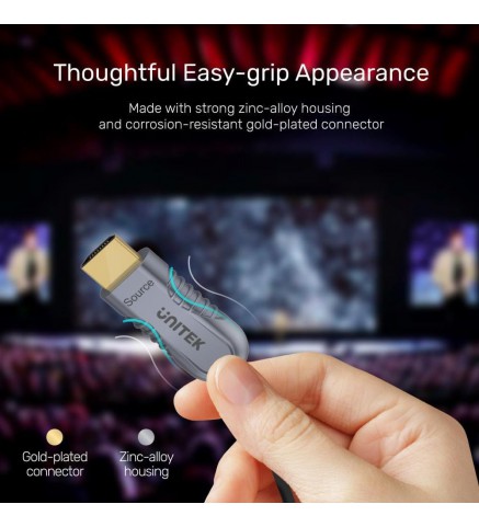 UNITEK優越者 - 5M Ultrapro HDMI2.1 有源光纜，太空 灰色+黑色，UNITEK禮盒 - C11027DGY