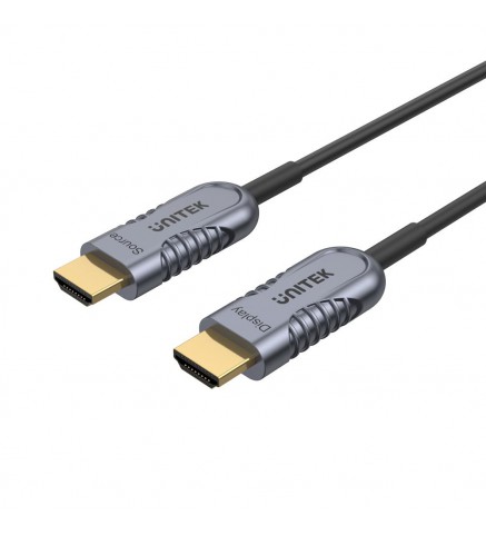 UNITEK優越者 - 40M Ultrapro HDMI2.1 有源光纜，太空 灰色+黑色，UNITEK禮盒 - C11032DGY