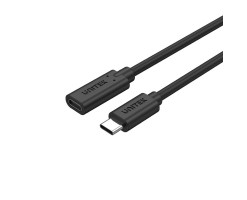 UNITEK優越者 - 0.5米 USB3.2 Type-C (M) to Type-C (F)全功能(10Gbps, 4K@60Hz,PD100W) - C14086BK-0.5M