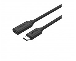 UNITEK優越者 - 1米 全功能 USB-C 延長線 (支援 4K影音、10Gbps資料傳輸、100W快速充電) - C14086BK-1M