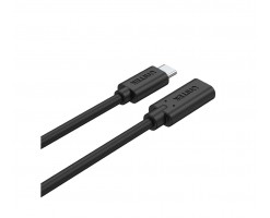 UNITEK優越者 - 1米 全功能 USB-C 延長線 (支援 4K影音、10Gbps資料傳輸、100W快速充電) - C14086BK-1M