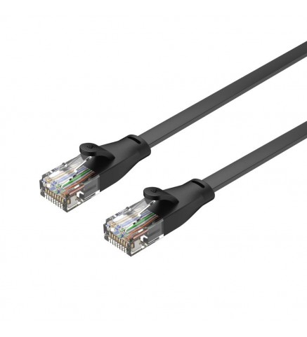 UNITEK優越者 - Cat 6 UTP RJ45 扁平以太網電纜 - 1M，UTP Cat.6 RJ45 (8P8C) M 到 M - C1809GBK