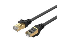 UNITEK - 1M, CAT.7 Flat Cable - RJ45 (8P8C) Male to RJ45(8P8C) Male, Black Color, UNITEK Poly Bag  - C1897BK-1M