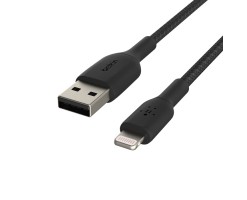 BELKIN貝爾金 - BoostCharge 編織閃電轉 USB-A 線（1米，黑色） - CAA002BT1MBK