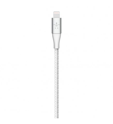 BELKIN貝爾金 - BOOST↑CHARGE USB-C 至 Lightning 編織充電線纜（2米，白色） - CAA004BT2MWH