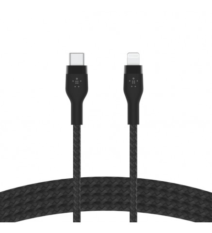 BELKIN貝爾金 - BoostCharge Pro Flex USB-C 至 Lightning 連接線 1米 黑色 - CAA011BT1MBK