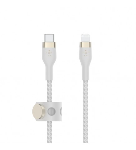 BELKIN貝爾金 - BoostCharge Pro Flex USB-C 至 Lightning 連接線 1米 白色 - CAA011BT1MWH