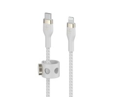 BELKIN貝爾金 - BoostCharge Pro Flex USB-C 至 Lightning 連接線 1米 白色 - CAA011BT1MWH