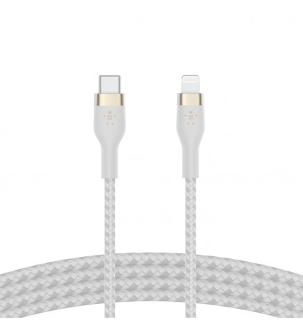 BELKIN貝爾金 - BoostCharge Pro Flex USB-C 至 Lightning 連接線 1米 白色 - CAA011BT1MWH