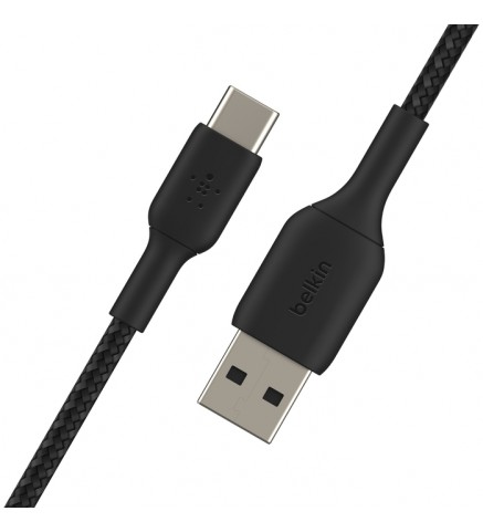 BELKIN貝爾金 - BoostCharge USB-C 轉 USB-A 編織線（15 厘米，黑色） - CAB002BT0MBK