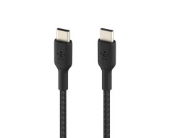 BELKIN貝爾金 - BoostCharge USB-C 至 USB-C 編織充電線纜 1米 黑色 - CAB004BT1MBK