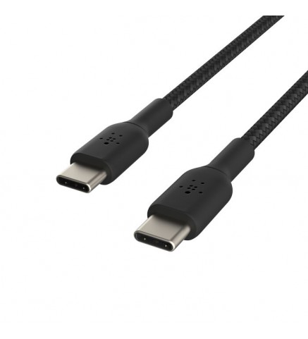 BELKIN貝爾金 - BoostCharge USB-C 至 USB-C 編織充電線纜 1米 黑色 - CAB004BT1MBK