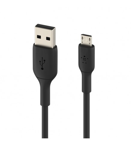 BELKIN貝爾金 - BoostCharge USB-A 轉 Micro-USB 電纜（1m / 3.3ft，黑色） - CAB005BT1MBK