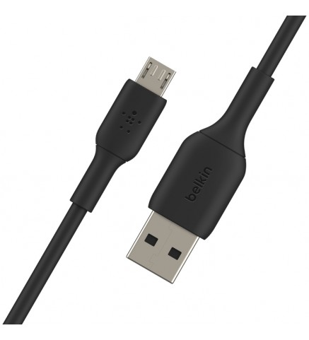 BELKIN貝爾金 - BoostCharge USB-A 轉 Micro-USB 電纜（1m / 3.3ft，黑色） - CAB005BT1MBK