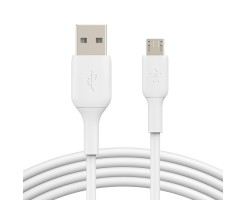 BELKIN貝爾金 - BoostCharge USB-A 轉 Micro-USB 電纜（1m / 3.3ft，白色） - CAB005BT1MWH