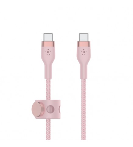 BELKIN貝爾金 - BoostCharge Pro Flex USB-C 至 USB-C 編織連接線 1米 粉色 - CAB011BT1MPK