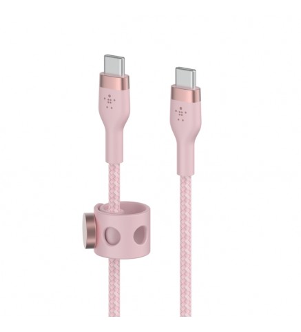 BELKIN貝爾金 - BoostCharge Pro Flex USB-C 至 USB-C 編織連接線 1米 粉色 - CAB011BT1MPK