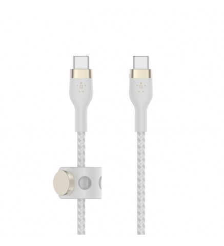 BELKIN貝爾金 - BoostCharge Pro Flex USB-C 至 USB-C 編織連接線 1米 白色 - CAB011BT1MWH