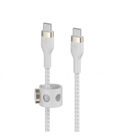 BELKIN貝爾金 - BoostCharge Pro Flex USB-C 至 USB-C 編織連接線 1米 白色 - CAB011BT1MWH