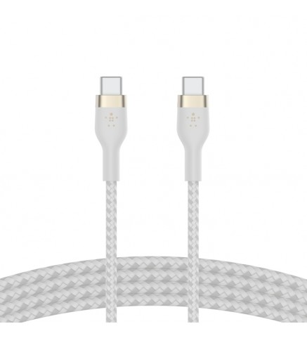 BELKIN貝爾金 - BoostCharge Pro Flex USB-C 至 USB-C 編織連接線 1米 白色 - CAB011BT1MWH