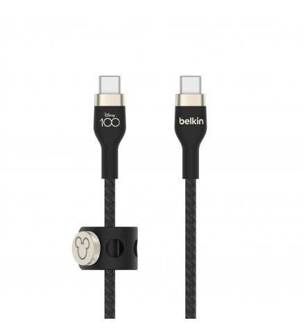 BELKIN貝爾金 - BoostCharge Pro Flex USB-C 至 USB-C 連接線 (迪士尼系列) - 2米 黑色 - CAB011QC2MBK-DY