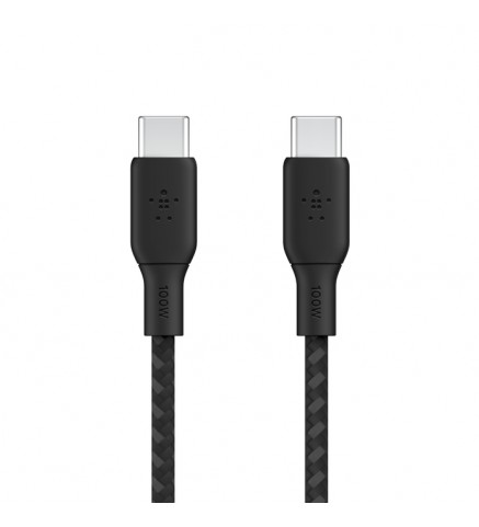 BELKIN貝爾金 - BoostCharge USB-C 至 USB-C 100W 連接線 2米 黑色 - CAB014BT2MBK