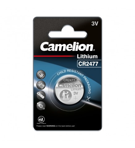 Camelion - CR2477 3V 硬幣電池 (1粒)  - CR2477-BP1