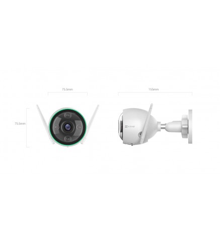 EZVIZ-螢石-C3N 1080P戶外智能Wi-Fi攝像機-CS-C3N-A0-3H2WFRL(2.8mm)