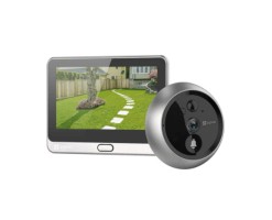 EZVIZ-螢石-DP2 Touch screen觸控面板1080p全無線貓眼攝像頭+門鈴-CS-DP2-A0-6E2WPFBS