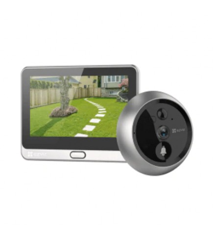 EZVIZ-螢石-DP2 Touch screen觸控面板1080p全無線貓眼攝像頭+門鈴-CS-DP2-A0-6E2WPFBS